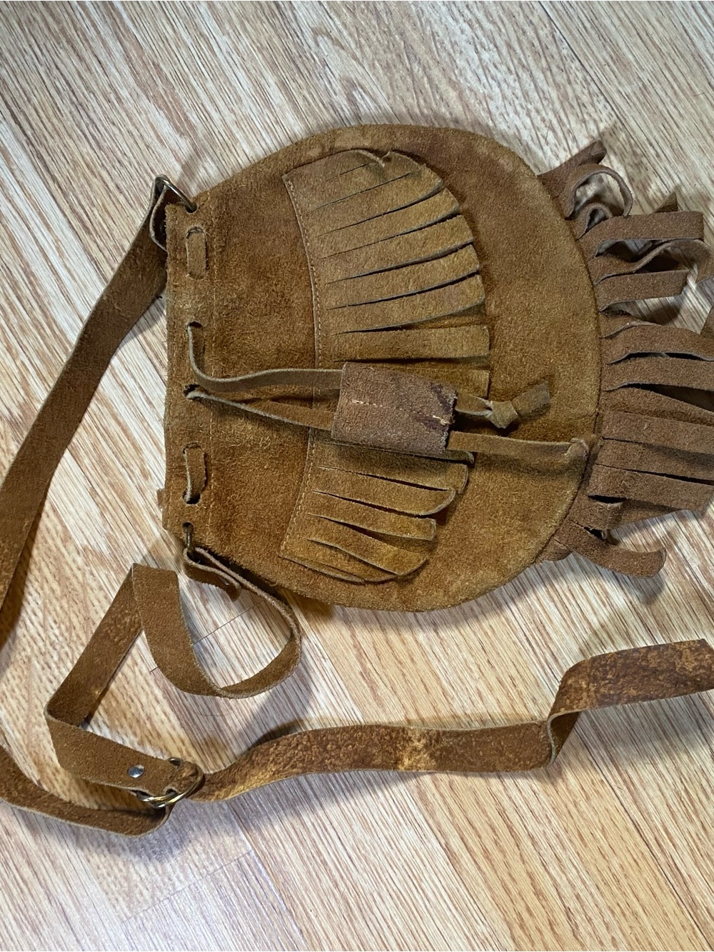 Vintage fringe suede mini bag